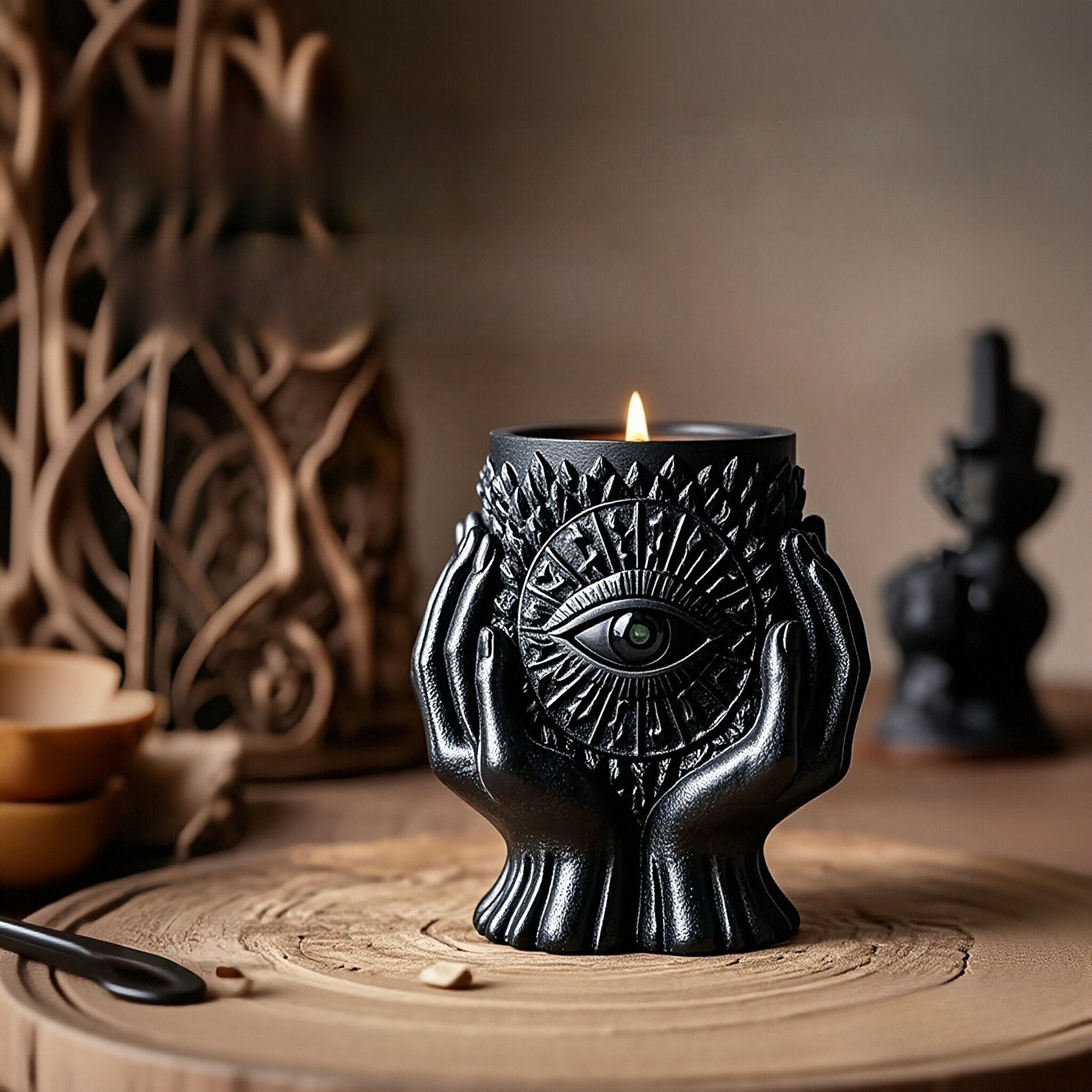 Echeveria Succulent - Guardian Eye Candle Cup Silicone Mold