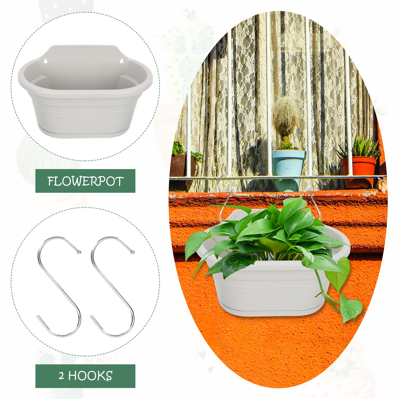 1Set Wall Hanging Flower Pot S - Spider Plant Hanging avis et prix