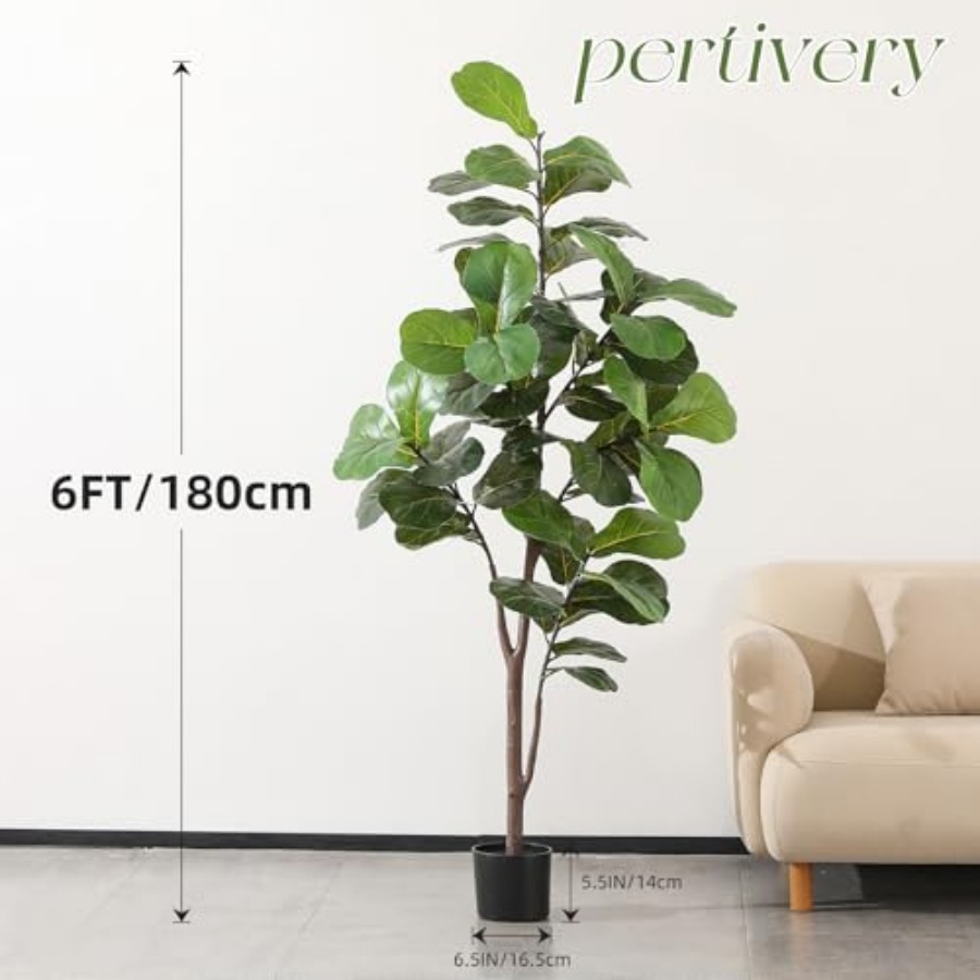 Artificial Fiddle Leaf Fig Tre - Ficus Lyrata Tree avis et prix