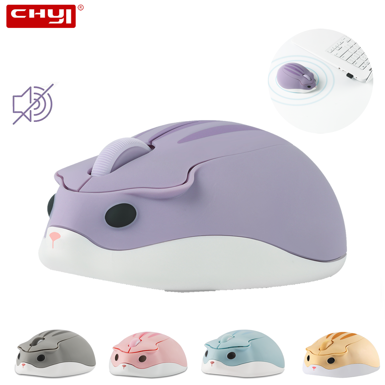 2.4G Wireless Mouse Purple Ham - Tradescantia Purple avis et prix