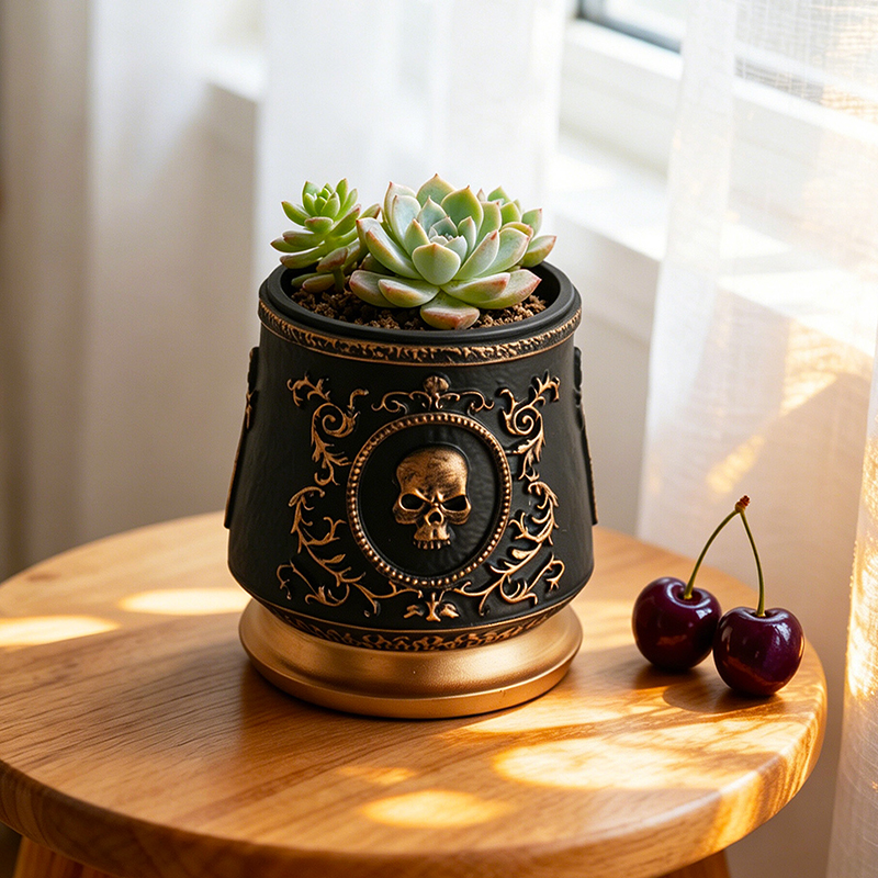 Gothic Skull Embossed Flower P - Echeveria Succulent avis et prix