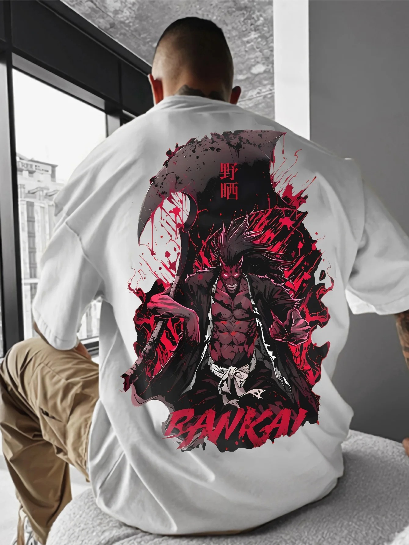 2026 BLEACH Kenpachi T-shirt A - Aglaonema Red avis et prix