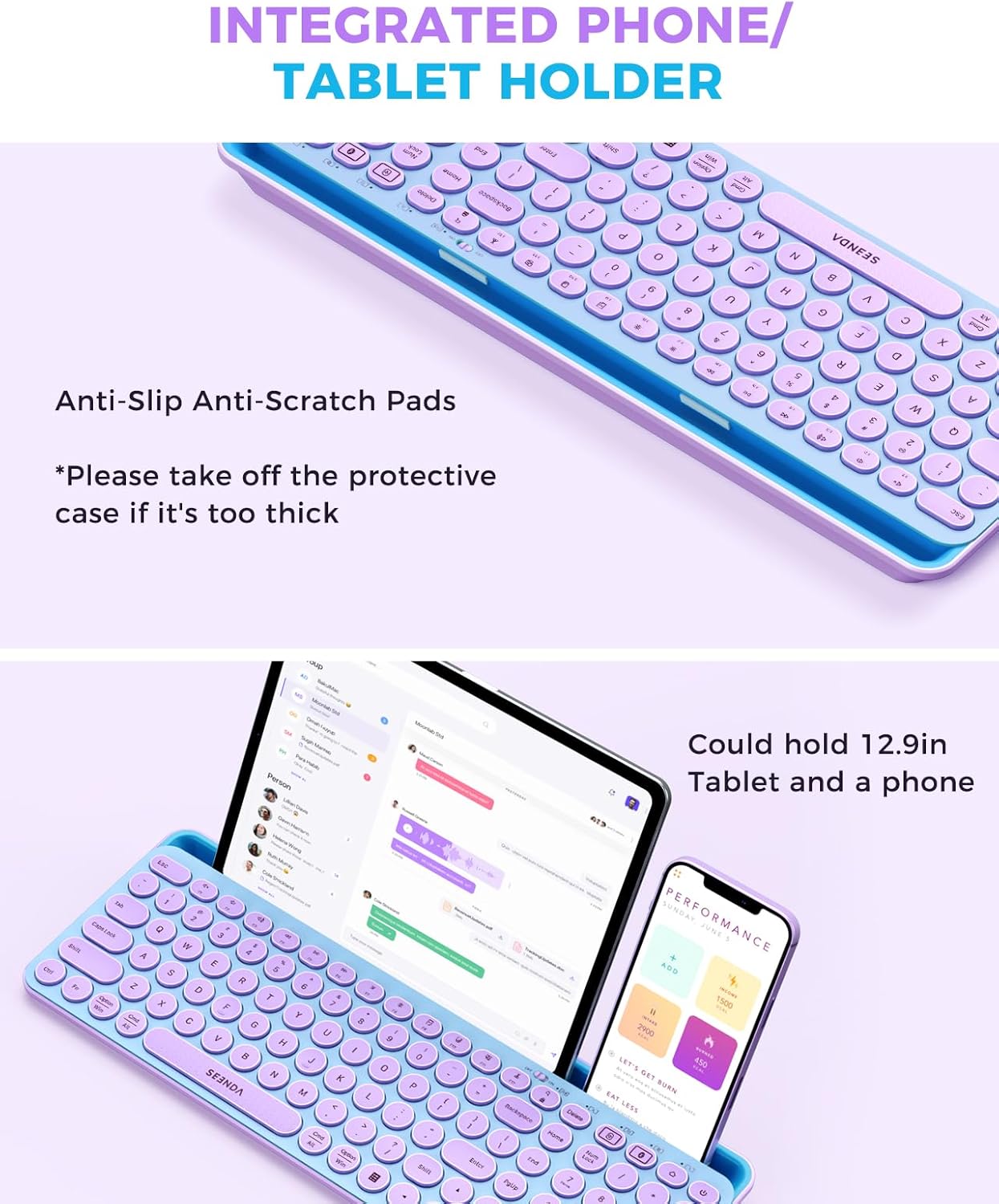 Wireless Keyboard and Mouse Co - Tradescantia Purple avis et prix