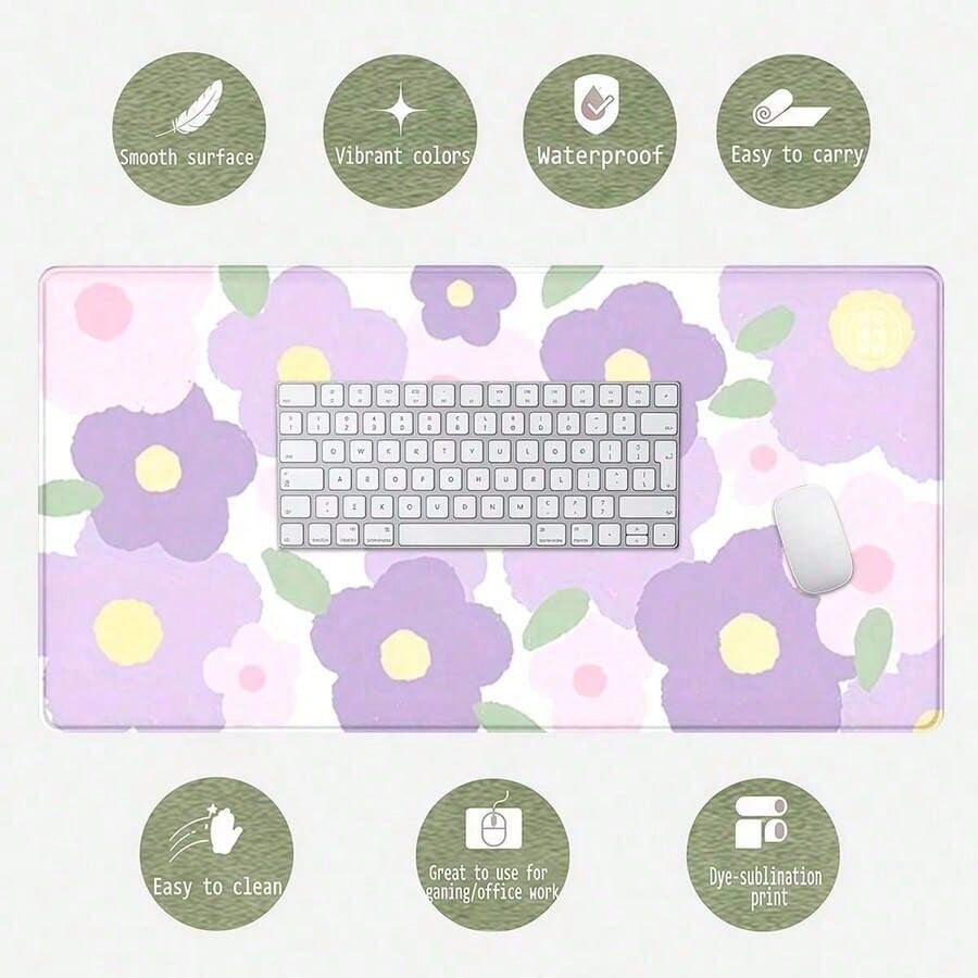 Purple Flower Mouse Pad - Larg - Tradescantia Purple avis et prix