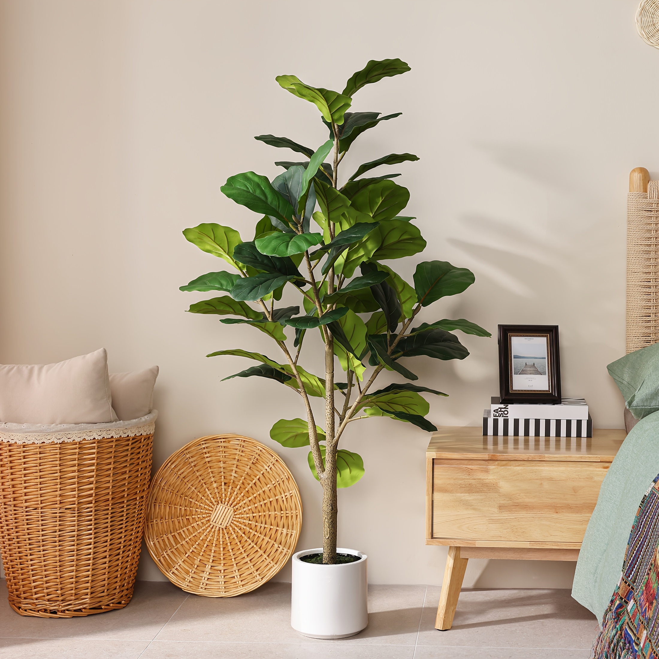 4.5ft Realistic Artificial Fid - Ficus Lyrata Tree avis et prix