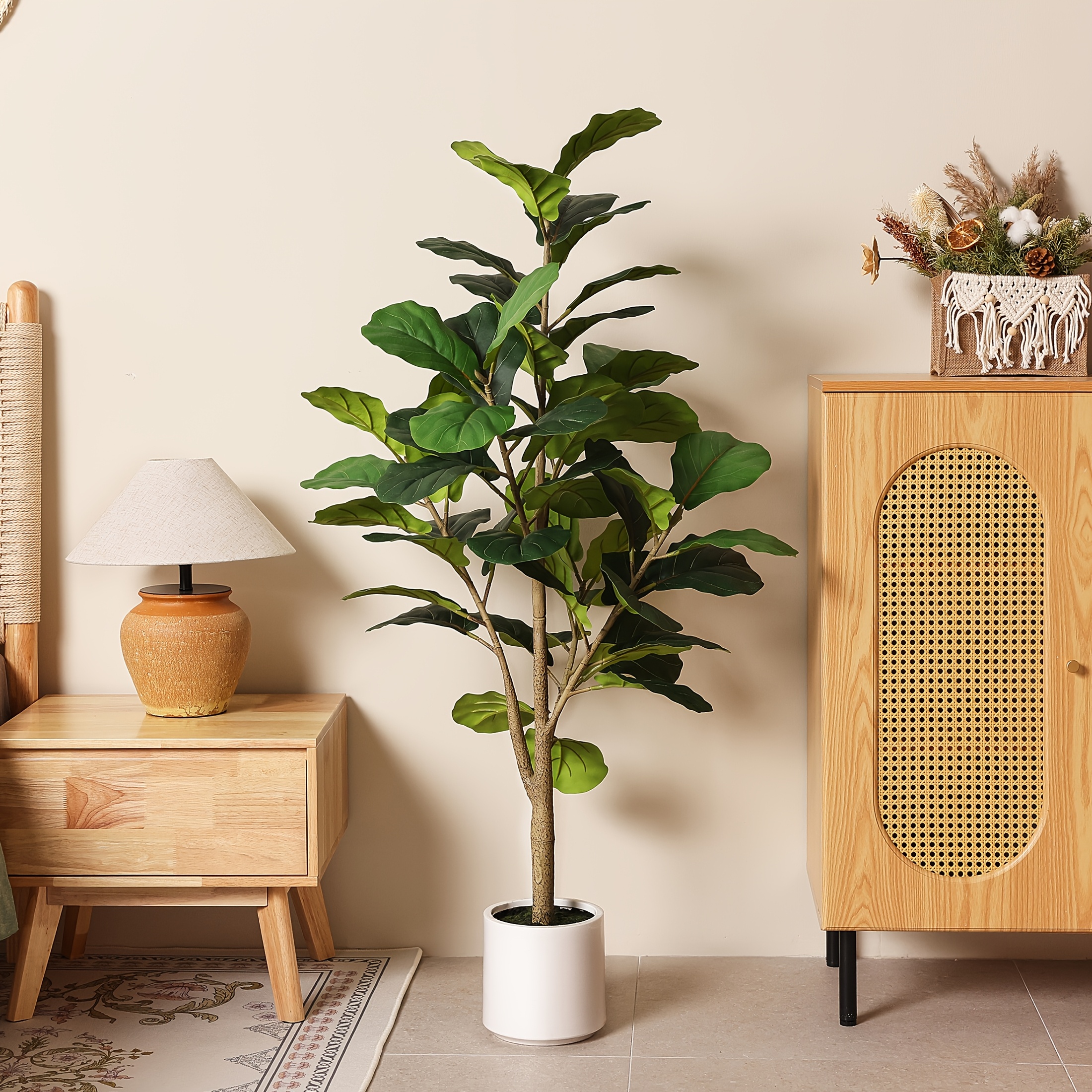 4.5ft Realistic Artificial Fid - Ficus Lyrata Tree avis et prix