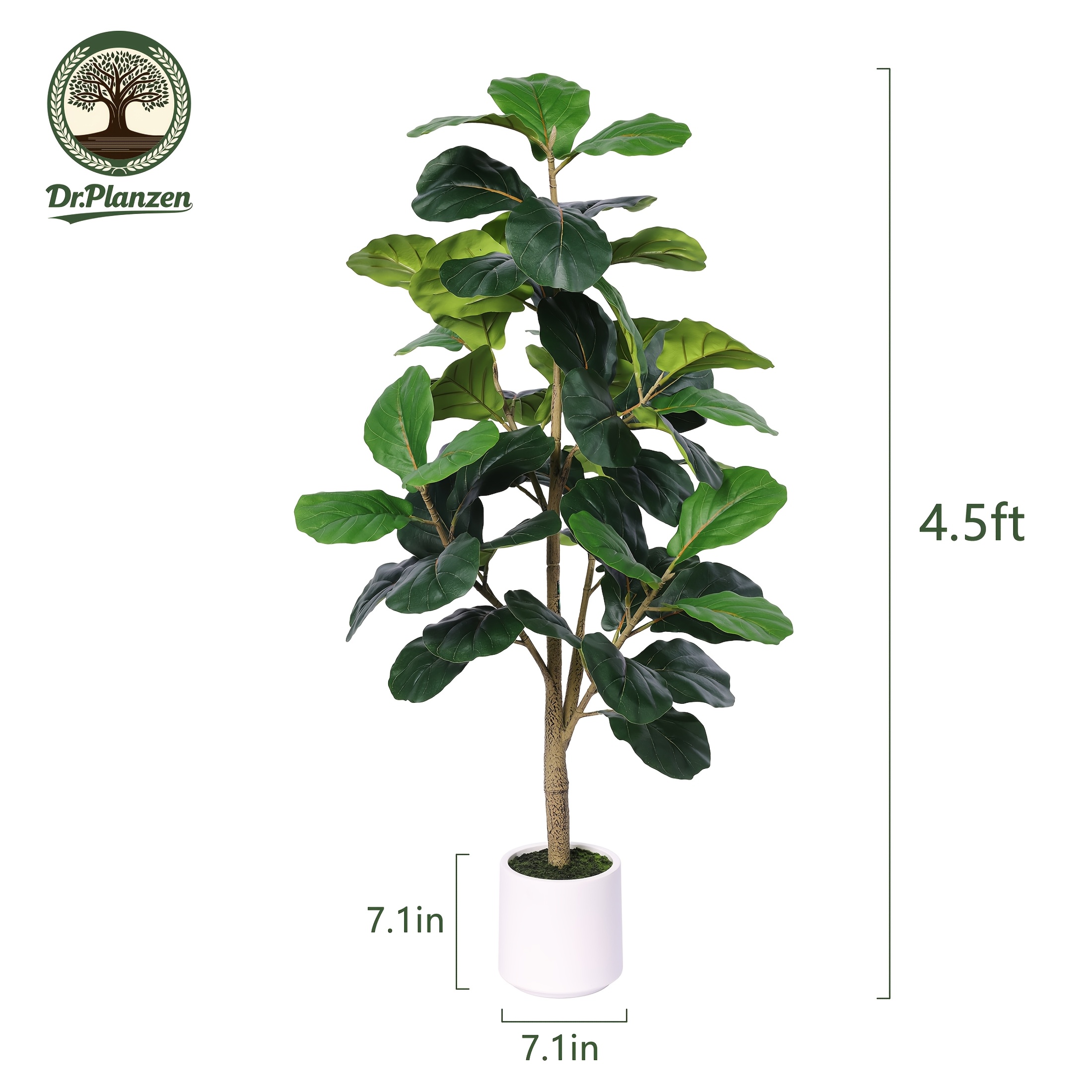 4.5ft Realistic Artificial Fid - Ficus Lyrata Tree avis et prix