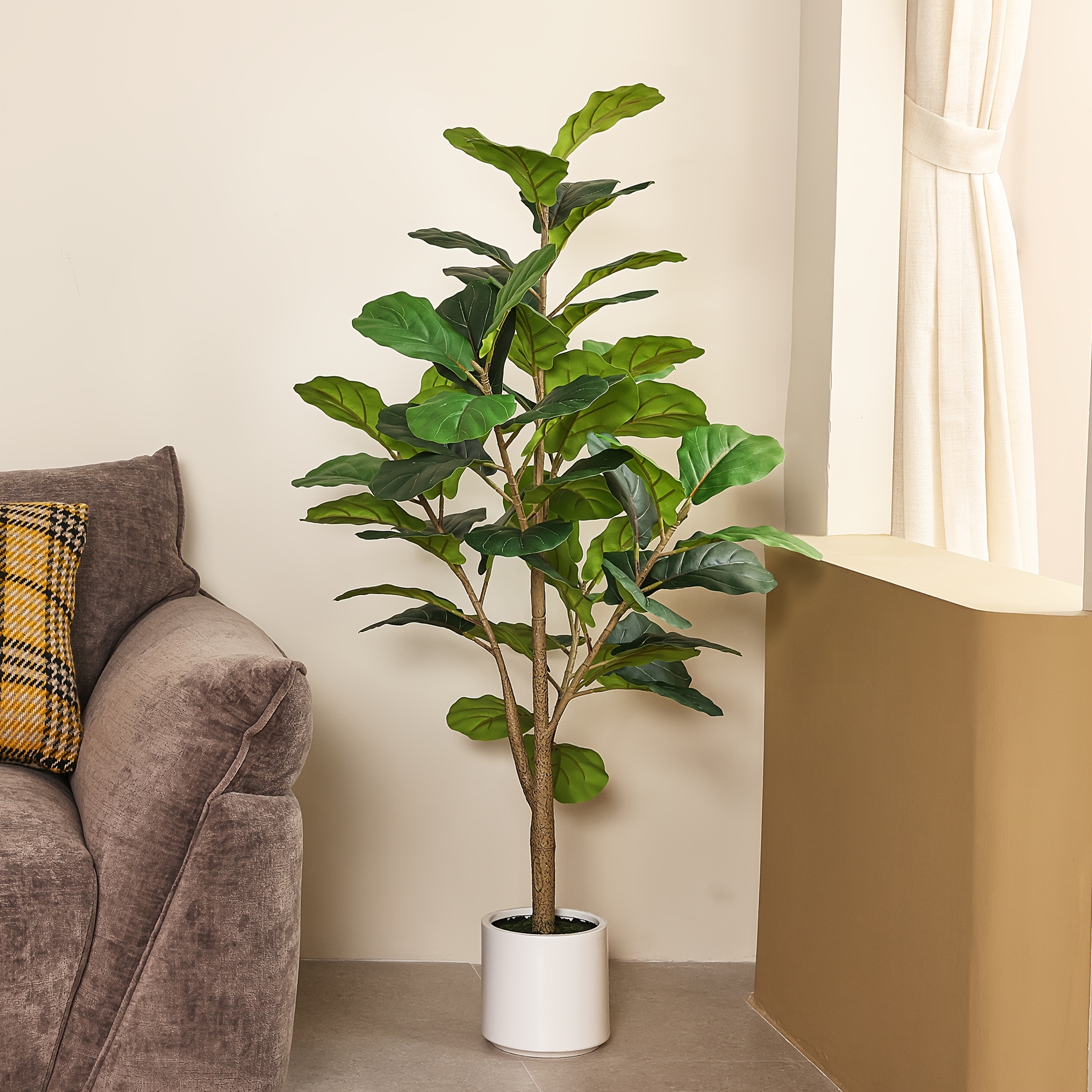 4.5ft Realistic Artificial Fid - Ficus Lyrata Tree avis et prix