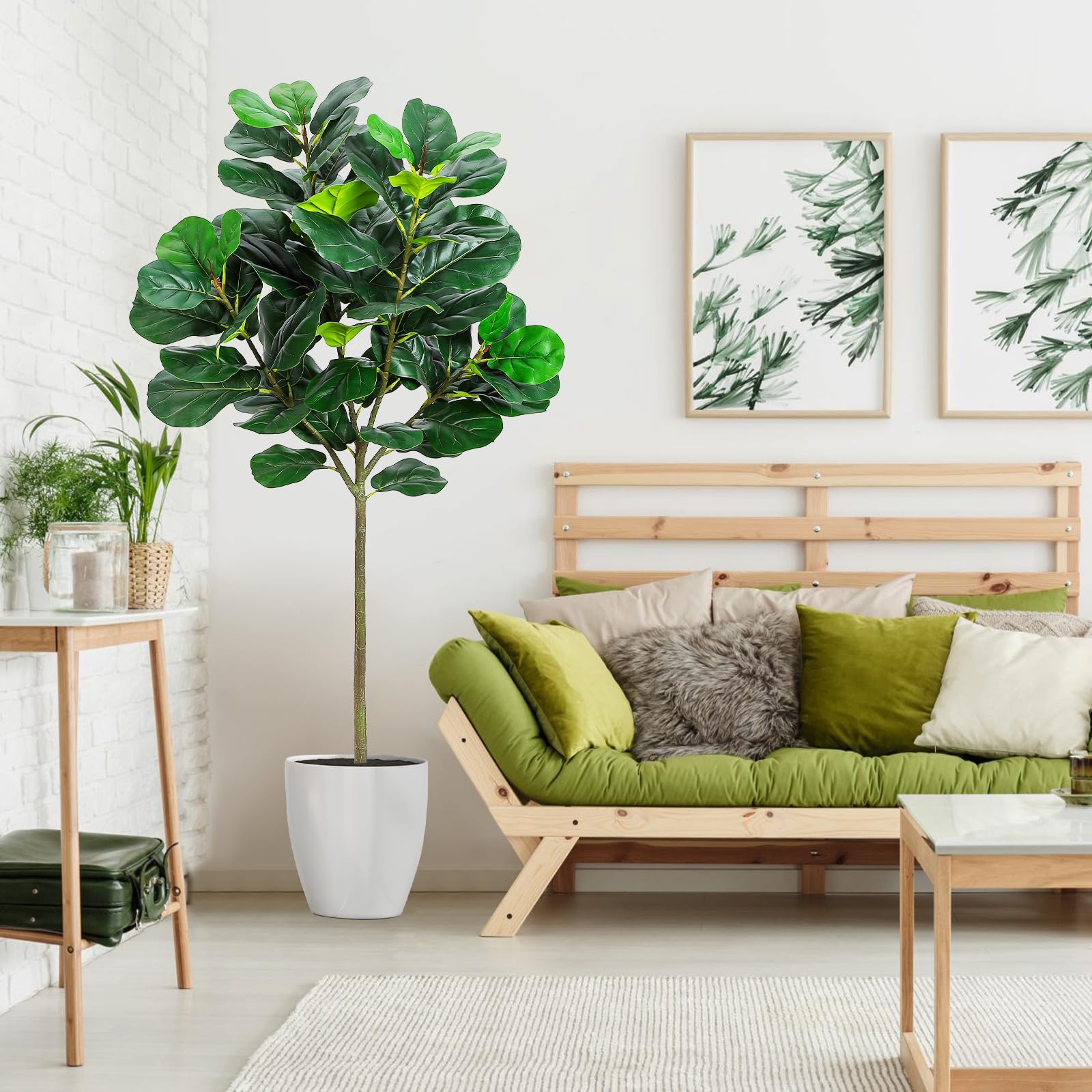 GlowSol 5.2 Ft Artificial Fidd - Ficus Lyrata Tree avis et prix