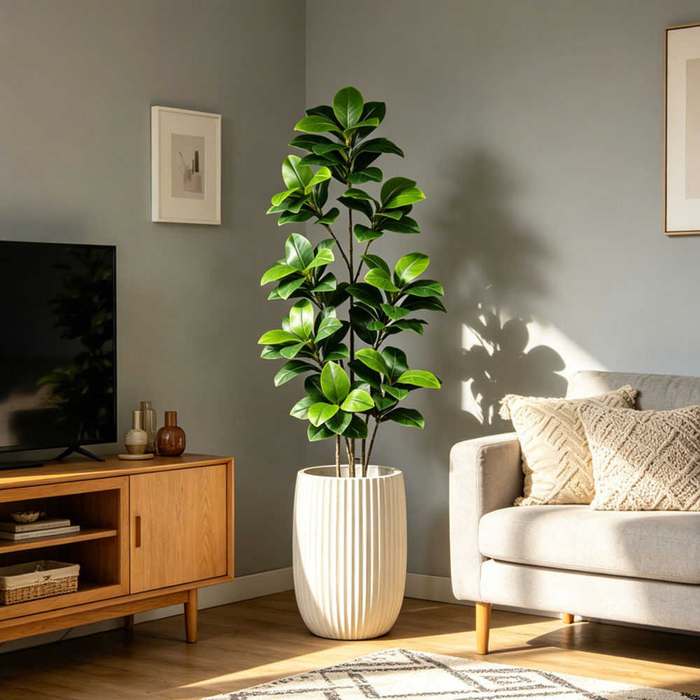 74-140cm Large Artificial Bany - Ficus Lyrata Tree avis et prix