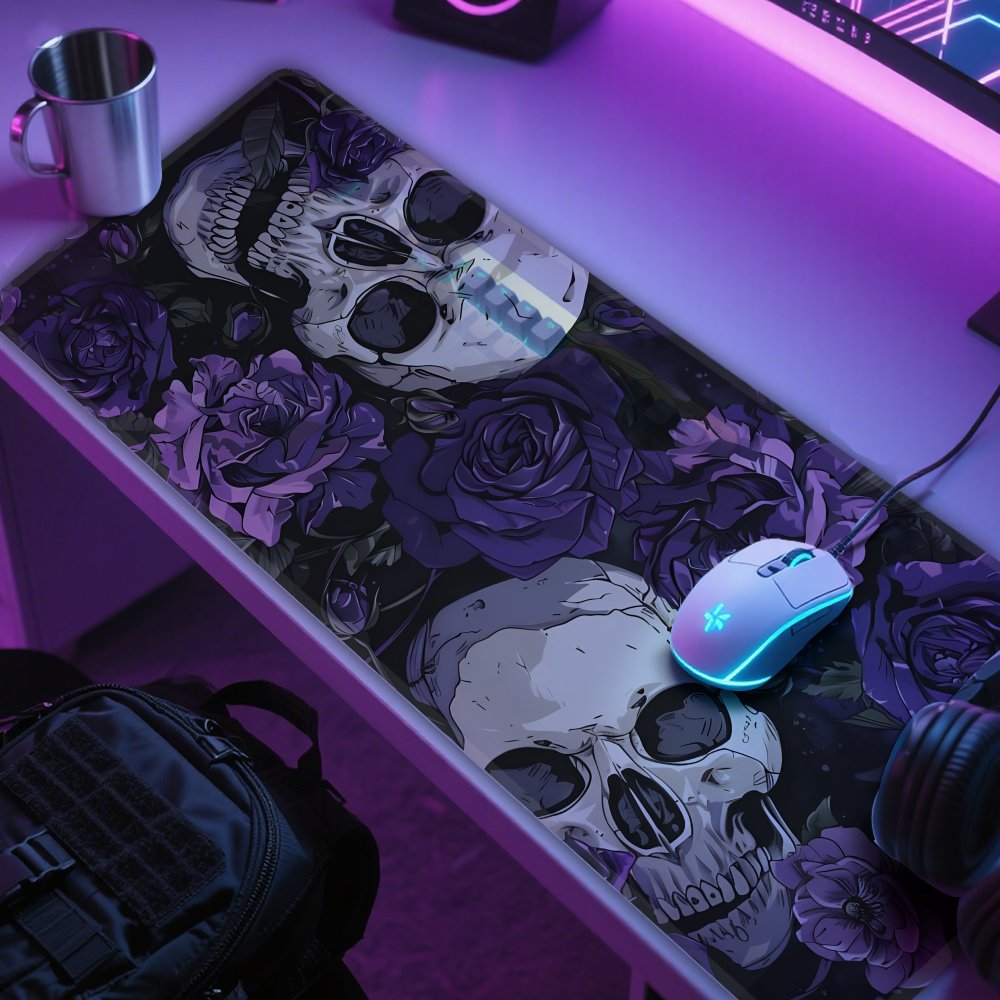 Gothic skull and purple flower - Tradescantia Purple avis et prix